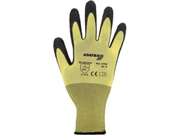 Asatex 3750 Latex Handschoen Zwart/Geel