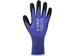 Asatex 3780 Natural Latex Glove Black/Blue