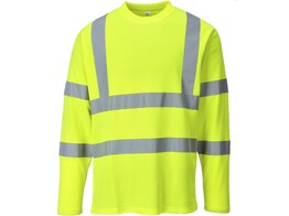 Portwest S278 Hi-Vis Long Sleeve T-Shirt Yellow