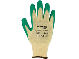 Asatex 3570 Latex handschoen Groen/Geel