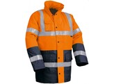 Vizwell VWJK05 waarschuwingsparka oranje / marine