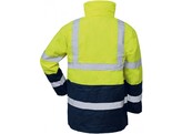 Vizwell VWJK05 waarschuwingsparka geel / marine LARGE
