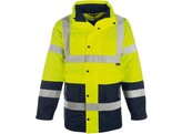 Vizwell VWJK05 Waarschuwingsparka 2 in 1 geel / marine SMALL