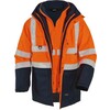 VIZWELL VWJK44O Parka 5 in 1  ademend  wind- en waterdicht SMALL