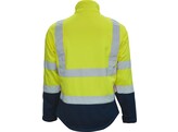 VIZWELL VW135Y Softshell jas  ademend  wind- en waterdicht  Geel / Marine 3X EXT