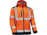 VIZWELL VW177O Softshell-Jacke Orange / Marine 5X EXTRA LARGE