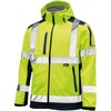 VIZWELL Softshell-Jacke Geel / Marine - LARGE