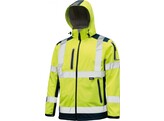 VIZWELL Softshell-Jacke Geel / Marine - LARGE