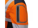 VIZWELL VW177PO Winter Softshell Jackke Orange / Marine EXTRA LARGE