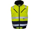 VIZWELL VW126CY Pilot Jas 4 in 1 Geel / Marine. - EXTRA / EXTRA LARGE