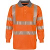 VIZWELL VWPS32O Polo-Shirt met Lange Mouwen  Orange 4X EXTRA LARGE
