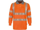 VIZWELL VWPS32O Polo-Shirt met Lange Mouwen  Orange 4X EXTRA LARGE