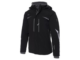 Excess 318-2-41-1 softshell winterjas zwart-grijs