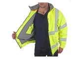 Bseen CBJFLSYS Bomberjack Fleece Gevoerd  Fluo Geel SMALL