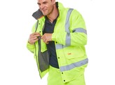 Bseen CBJFLSYS Bomberjack Fleece Gevoerd  Fluo Geel SMALL
