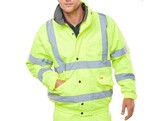 Bseen CBJFLSYS Bomberjack Fleece Gevoerd  Fluo Geel SMALL