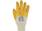 Asatex 03400T Gant en nitrile jaune  bordure en tricot  dos ouvert