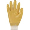 Asatex 03400T Gant en nitrile jaune  bordure en tricot  dos ouvert
