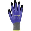 Asatex N110 Feinstrick-Nitrilhandschuh mit Mikroschaum Blau/Schwarz