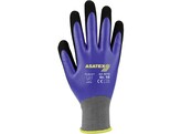 Asatex N110 Feinstrick-Nitrilhandschuh mit Mikroschaum Blau/Schwarz