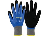 Asatex N110 Feinstrick-Nitrilhandschuh mit Mikroschaum Blau/Schwarz
