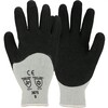 Asatex 3675 Gestrickter Latex-Winterhandschuh Schwarz/Grau