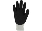 Asatex 3675 Gestrickter Latex-Winterhandschuh Schwarz/Grau