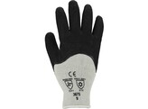 Asatex 3675 Gestrickter Latex-Winterhandschuh Schwarz/Grau