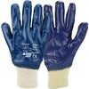 Asatex 3420 Nitrile Blue Handschuh  Trikotkragen  geschlossener Rucken