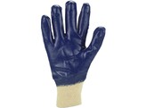 Asatex 3420 Nitrile Blue Handschuh  Trikotkragen  geschlossener Rucken