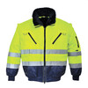 Portwest PJ50YNR - Hi-Vis 3-in-1 Pilot Jacket Yellow/Marine