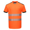 Portwest T181 - PW3 Hi-Vis Vision T-Shirt Korte Mouw Oranje/zwart