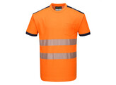 Portwest T181 - PW3 Hi-Vis Vision T-Shirt Short Sleeve Orange/Marine