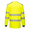 Portwest T185 - T-Shirt PW3 Hi-Vis Vision Lange mouw Geel/Zwart - M