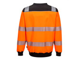 Portwest PW379 - PW3 Hi-Vis Sweatshirt with round neck Orange/Black