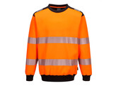 Portwest PW379 - PW3 Hi-Vis Sweatshirt with round neck Orange/Black