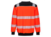 Portwest PW379 - PW3 Hi-Vis sweatshirt with round neck Red/Black