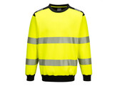 Portwest PW379 - PW3 Hi-Vis crew neck sweatshirt Geel/Zwart - XXL