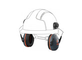 Couvre-oreilles montes compacts a profil bas JSP Sonis  31dB SNR