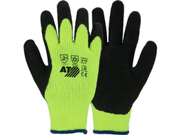 Asatex 3675W  Knitted Winter Glove  Black / Fluo Yellow
