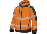Vizwell VW268O veste softshell d hiver orange-gris