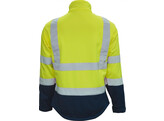 VIZWELL VW135Y Softshell jacket  breathable  wind and waterproof  Yellow / Navy