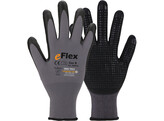 Asatex E091N Gant tricote fin  enduit de nitrile micro-mousse clous