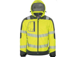 Vizwell VW268Y Winter softshell jacket Yellow/Grey