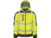 Vizwell VW268Y Veste softshell d hiver Jaune/Gris